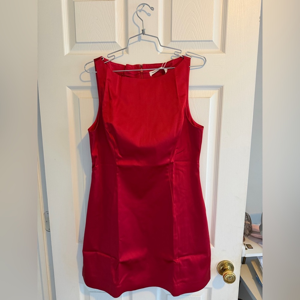 Amanda Uprichard Tonya Dress in Ruby - Picture 4 of 10